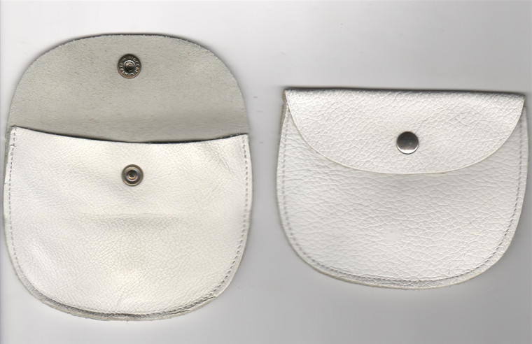 White Leather Rosary Pouch