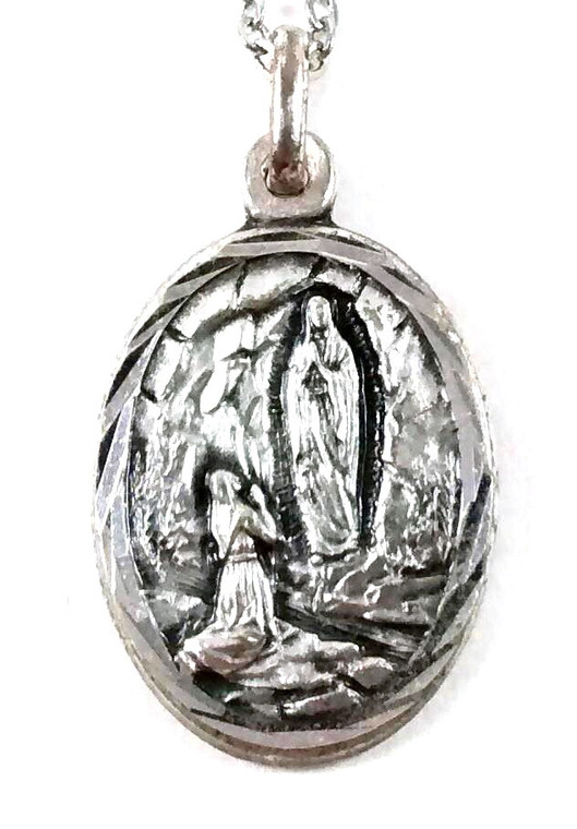 Sterling Silver Our Lady of Lourdes from Green
