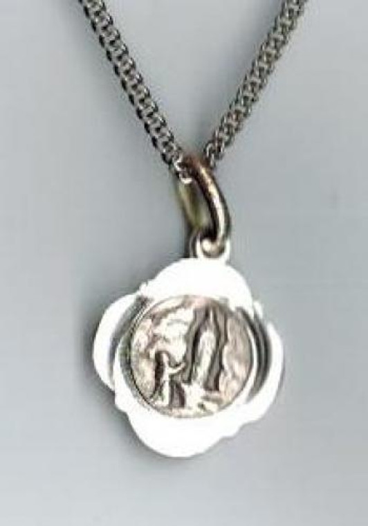 Our Lady of Lourdes Small Sterling Medal