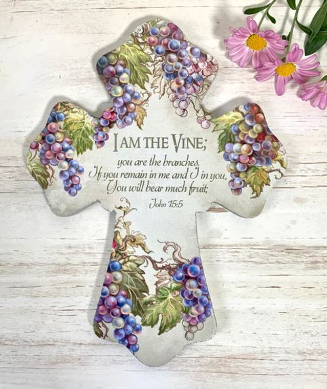 I Am The Vine Wooden Cross