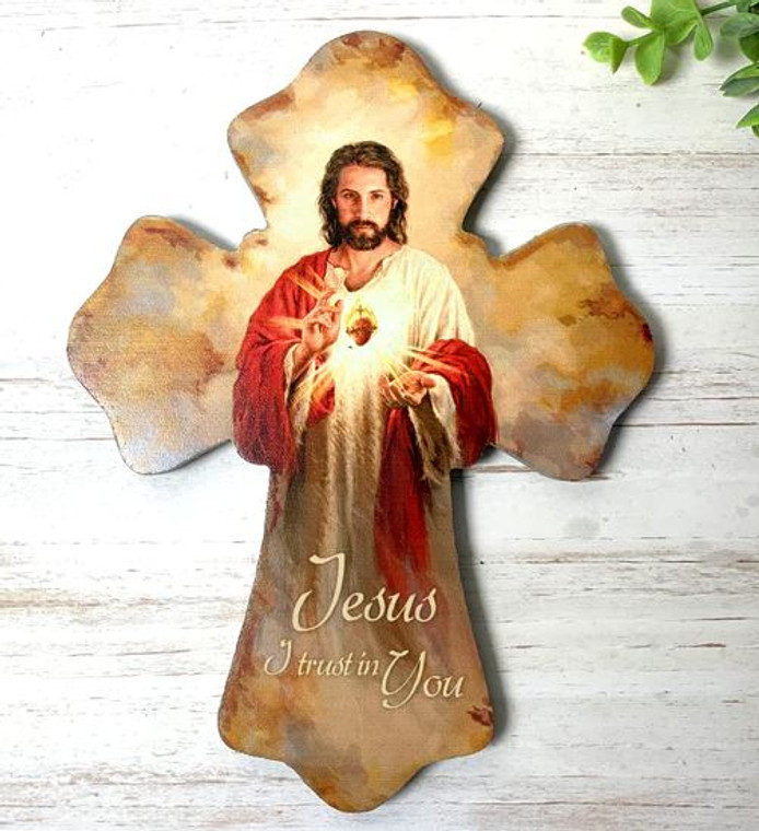 Sacred Heart Wooden Cross