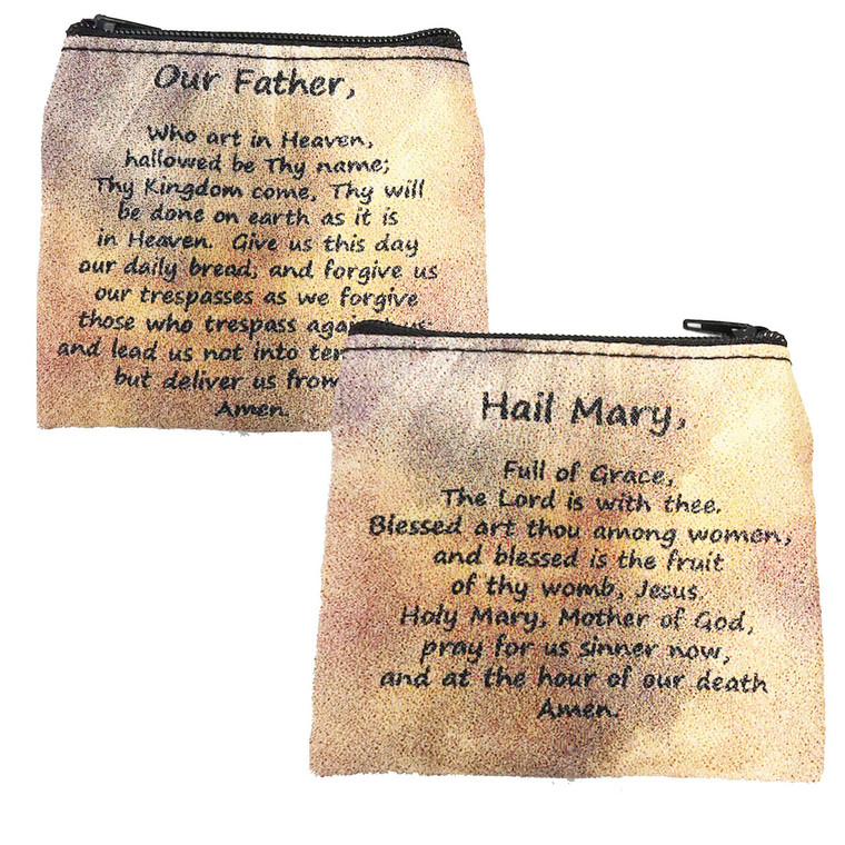 Hail Mary and The Lord's Prayer Rosary Pouch RP12