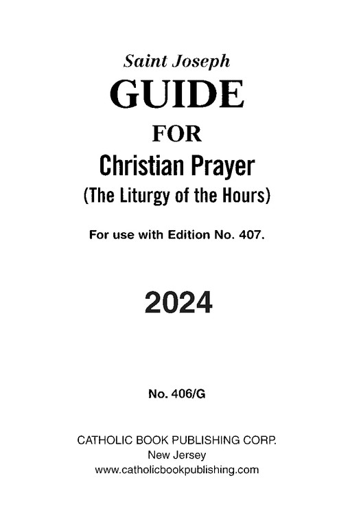 Saint Joseph Guide for Christian Prayer for 2024