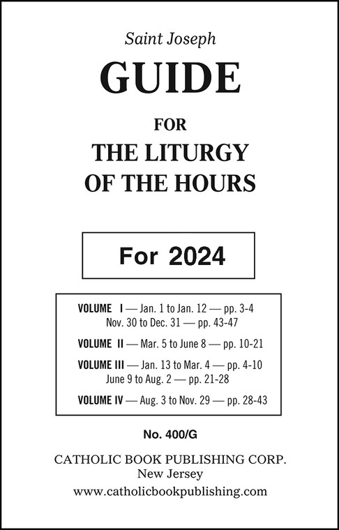 Saint Joseph Guide for the Liturgy of the Hours for 2024
