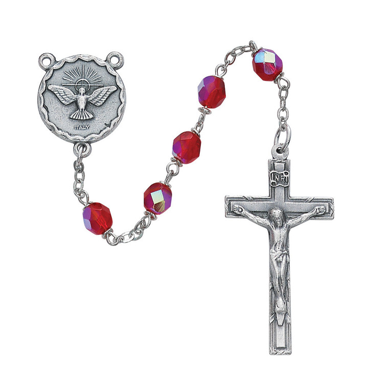 6mm Red Holy Spirit Rosary R262SF
