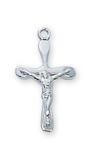 Sterling Silver Baby Crucifix on 13" Chain L8054B