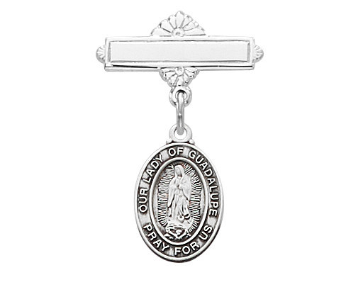 Our Lady of Guadalupe Sterling Silver Baby Pin 438L