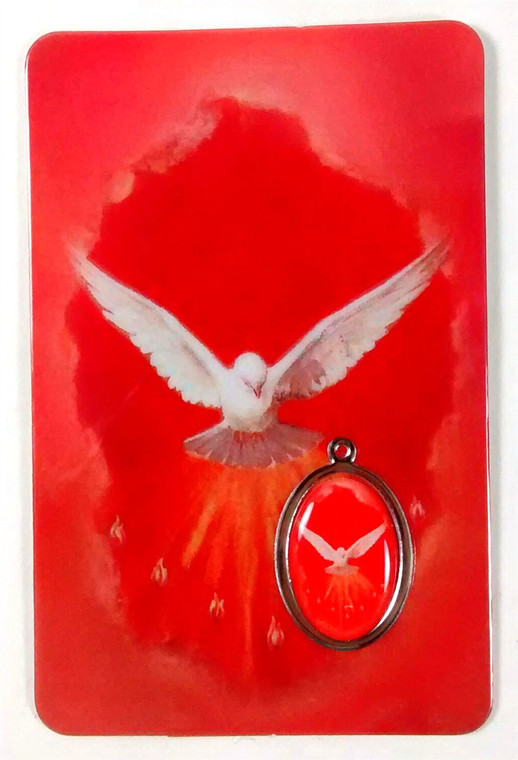 The Holy Spirit Laminated with Medal Holy Card