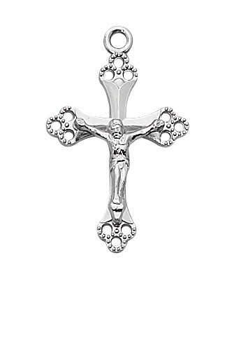 Sterling Silver Crucifix on 18" Chain L9155