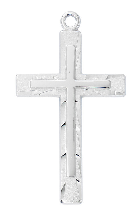 Sterling Silver Cross on 24" Chain L9221