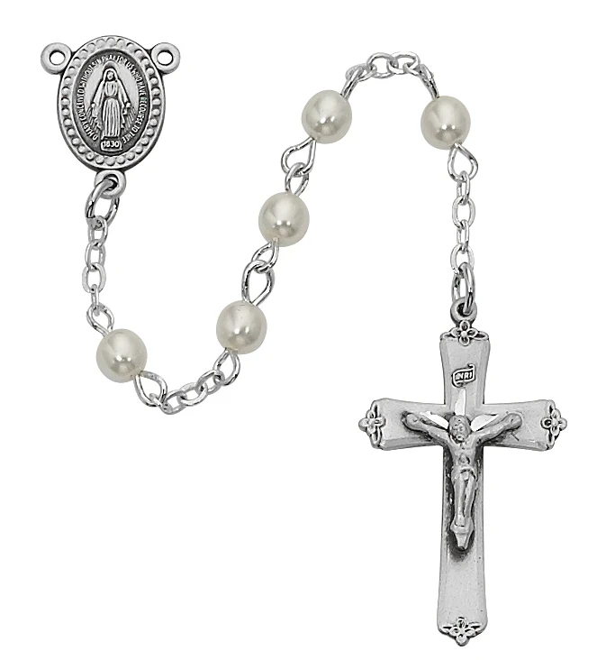 3mm Pearl Baby Rosary 210DG