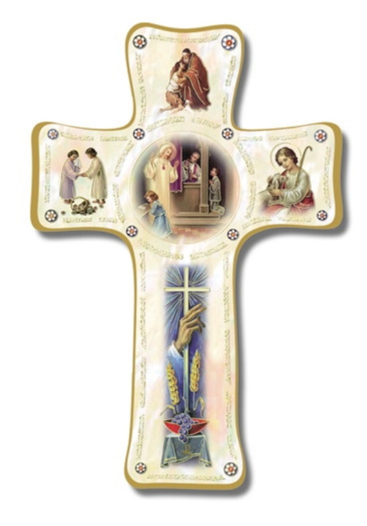 6" Pearlized Penance Cross