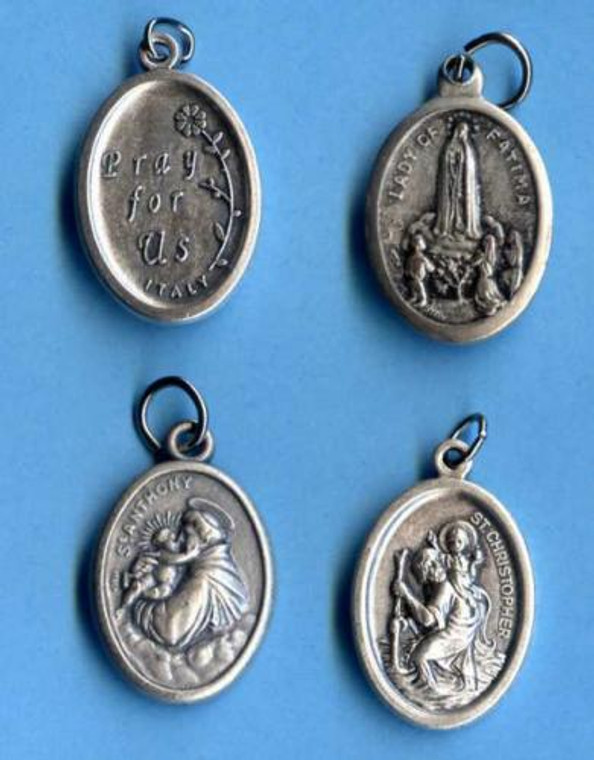 1" Patron Saint Oxidized Medals