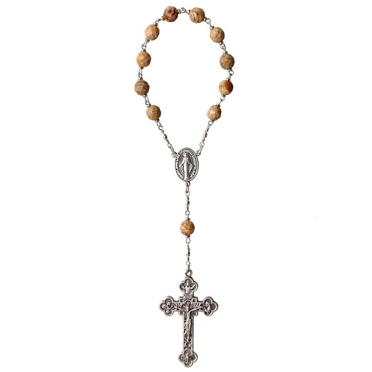 7mm Picture Jasper One Decade Rosary, R1117