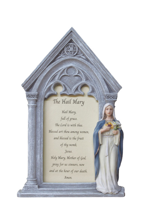 Immaculate Heart of Mary Prayer Frame Stands/Hangs in Color 5x7.5" SR-78132-C