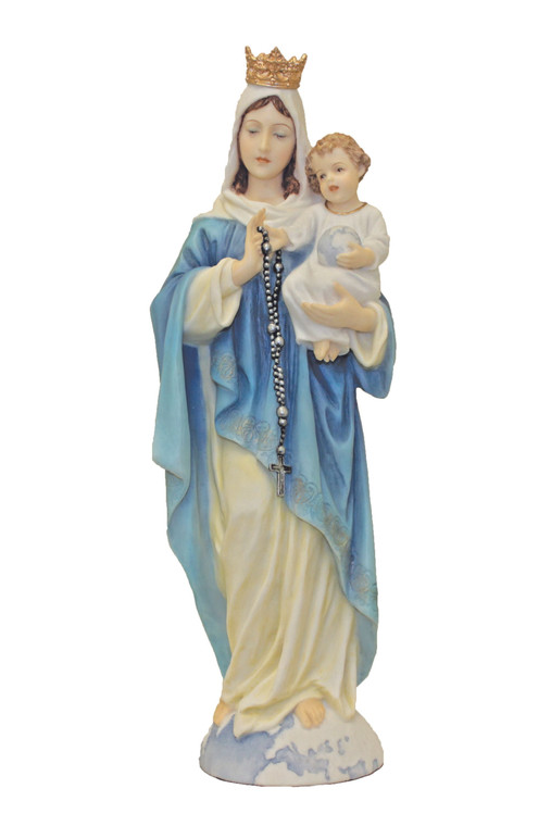 Our Lady of the Rosary Statue in Color 10" SR-75871-C