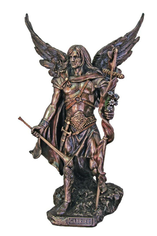 Archangel Gabriel Statue in Cold Cast Bronze 9" SR-76312