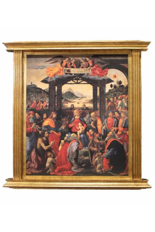 Adoration of the Magi by Ghirlandaio Florentine Plaque 39x38" L-53-730