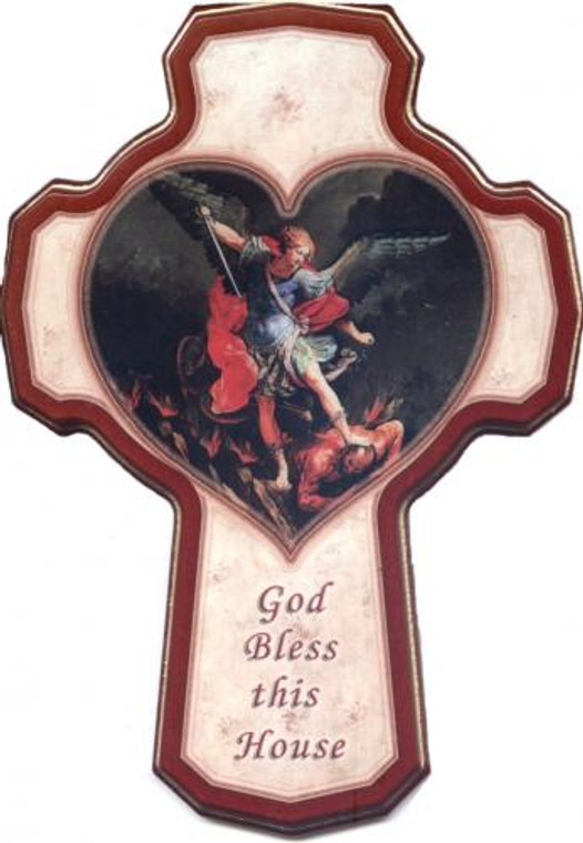 St. Michael God Bless this House Wall Cross