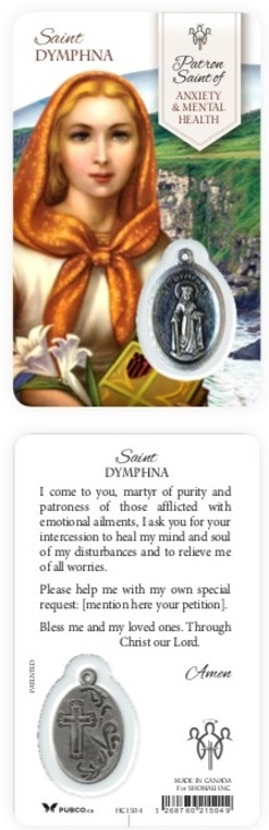 Healing Saints:  Saint Dymphna Holy Card