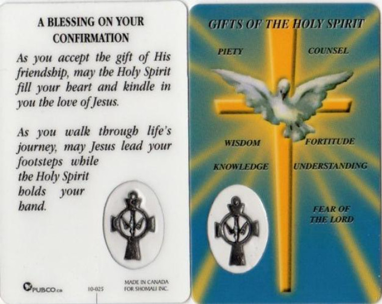 Confirmation Holy Card with Medal
