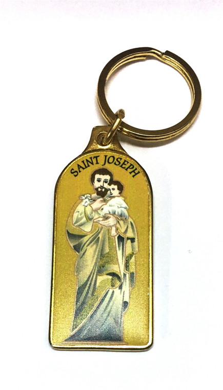 Saint Joseph Gold Keychain