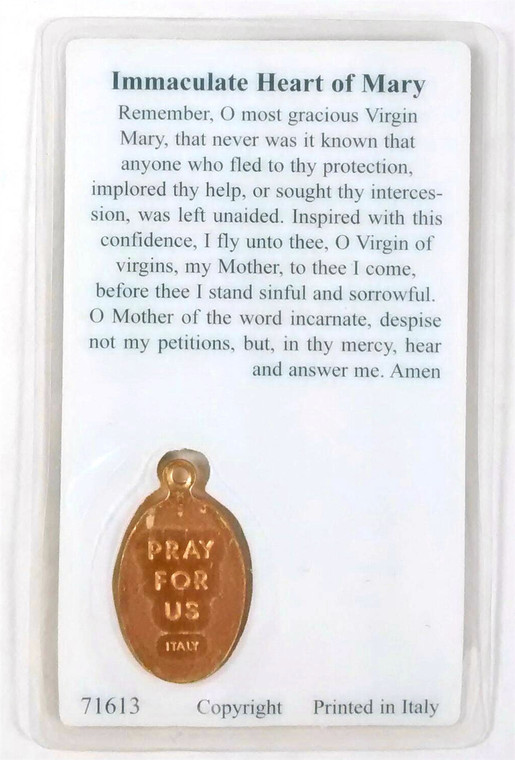 The Immaculate Heart of Mary Laminated Holy Card