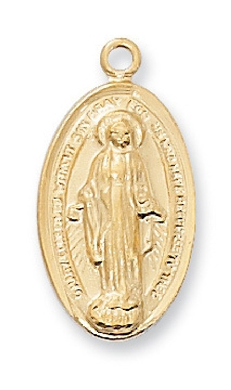 Gold over Sterling Silver Miraculous Medal J66MI