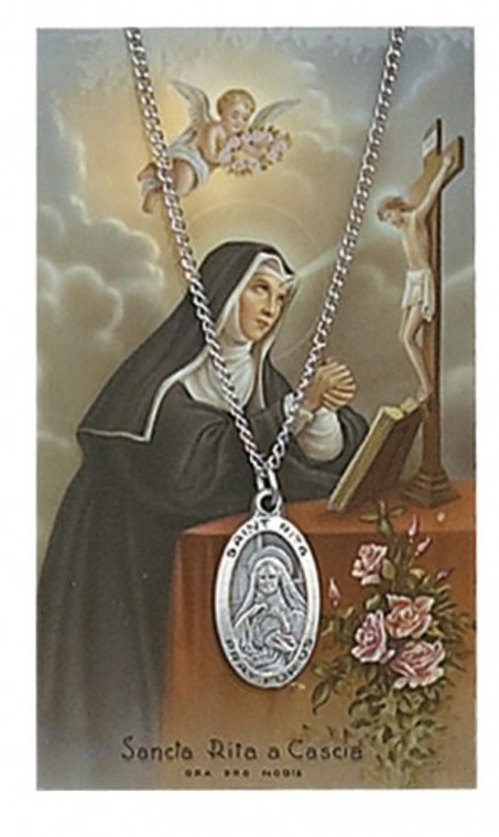 St. Rita Pendant and Prayer Card Set PSD500RT