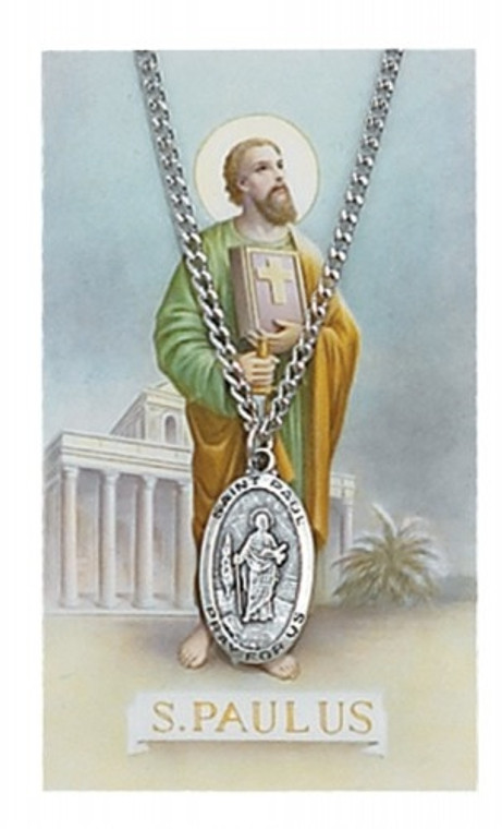 St. Paul Pendant and Prayer Card Set PSD550PL