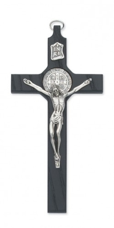 8" Black Saint Benedict Crucifix  79-42649