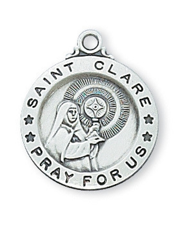 Sterling Silver Small St. Clare Pendent L700CL