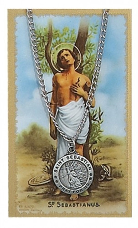 St. Sebastian Pendant and Prayer Card Set PSD600SB