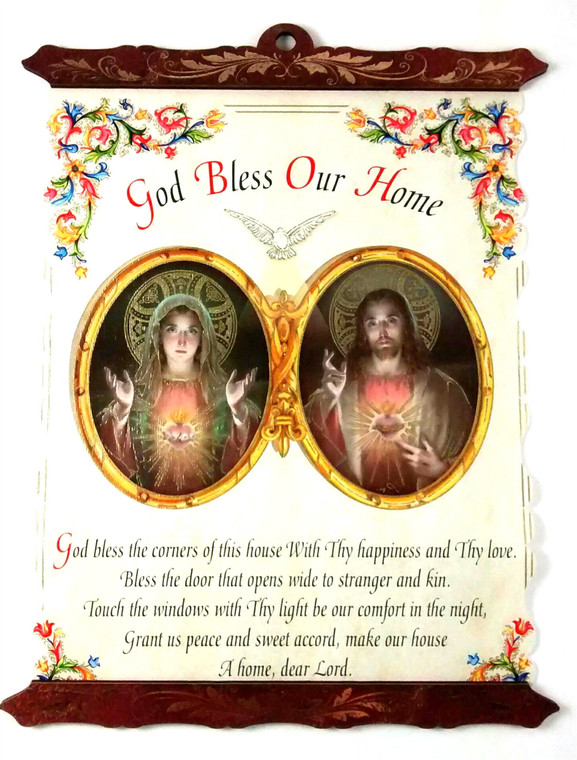 God Bless Our Home Scroll Plaque PPR40HB