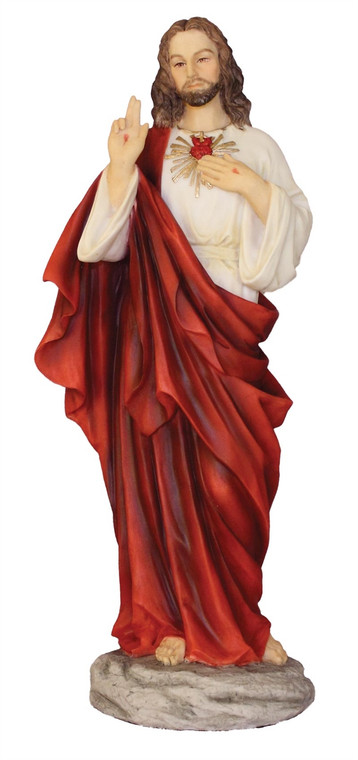 Sacred Heart of Jesus Full Hand-Painted Color 10inch
