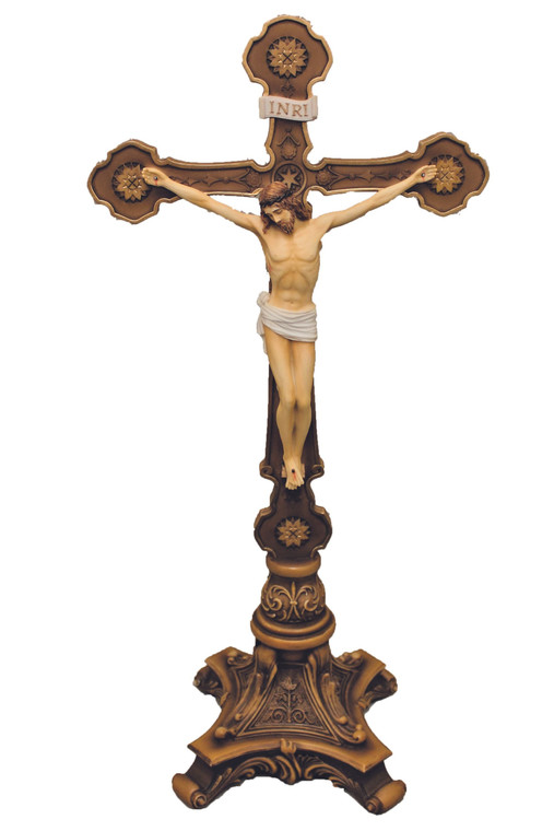 Standing Hand-Painted Crucifix SR-76443-C