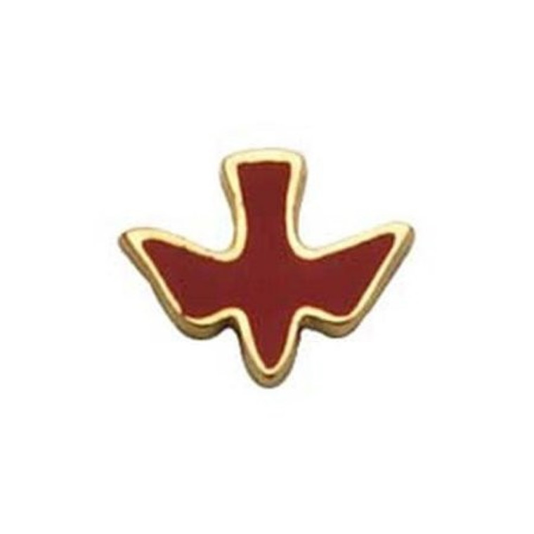 Confirmation Red Enamel Holy Spirit Lapel Pin BK-P7332-R