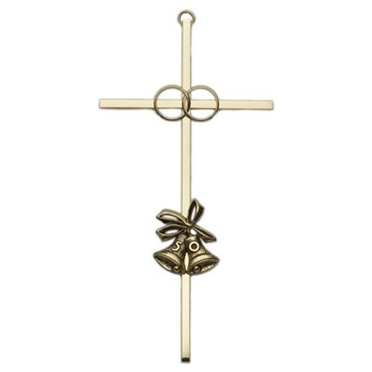 Gold 50th Anniversary Wedding Cross
