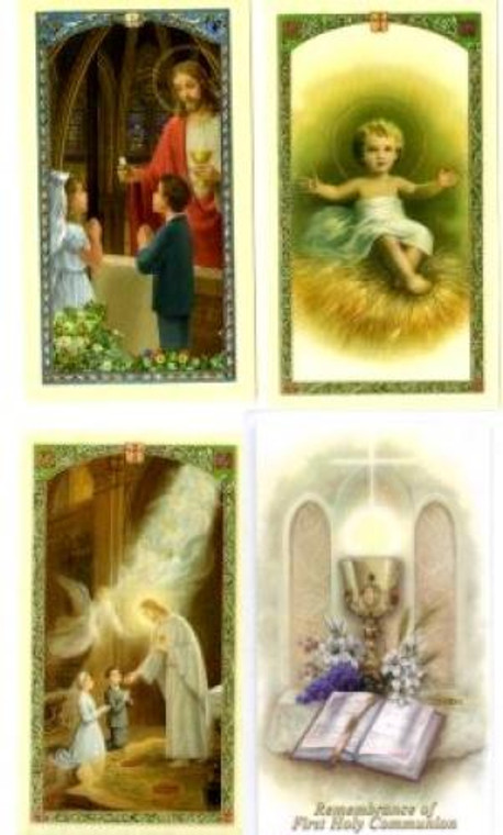 First Communion Laminated Holy Cards