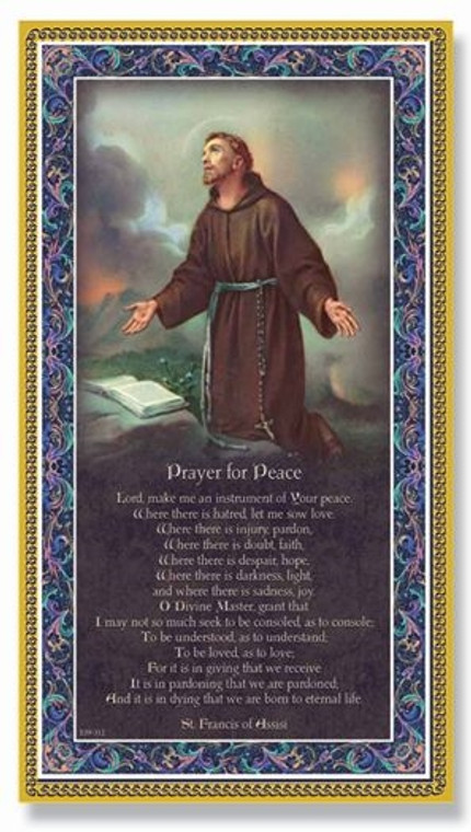 Saint Francis Prayer for Peace Wall Plaque E59-312