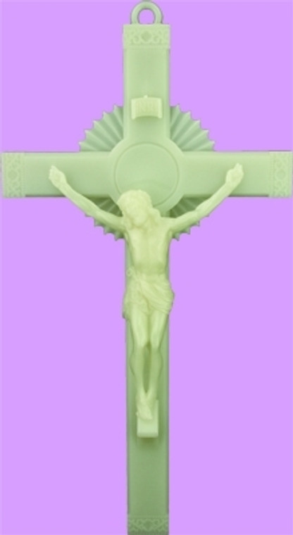 12 inch Luminous Sunburst Wall Crucifix 856AL-R