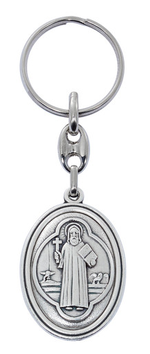 Ox Key Ring ST. BENED SILVER OX KEY RING