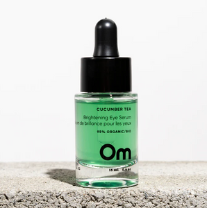 If your eyes love the indulgence of cool cucumbers, brace yourself. This cooling serum is easily absorbed to brighten dark circles and decrease puffiness. For a boosted effect, keep it in the fridge and apply it in the morning while you drink your coffee. Hero ingredients cucumber and caffeine make it an amazing wake up for early-risers and stay-up-laters. This one works great under makeup.
Ideal For: Dark Circles, Puffiness
Skin Concerns: Improves Hydration , Brightens Skin
Scent: Herbal + floral: helichrysum, rose
How Long Will This Last Me?
16 weeks; pea size, twice a day
Key Ingredients • 95% Organic
CUCUMBER EXTRACT
Instantly refreshing, hydrating, and cooling.
CAFFEINE EXTRACT
Eliminates excess fluid build-up within the skin, decreasing puffiness while brightening dark circles.
HYALURONIC ACID
Vegetable sourced, it penetrates deeply into the skin to attract and retain water for maximum hydration.
Ingredients: Aloe Barbadensis Leaf Juice, Rosa Damascena (Rose) Floral Water, Helichrysum Italicum Flower Water, Lactobacillus (Radish Root) Ferment, Camellia Sinensis (White Tea) Leaf Extract, Punica Granatum (Pomegranate) Extract, Caffeine Extract, Tamarindus Indica (Tamarind) Seed Extract, Vaccinium Myrtillus (Bilberry) Leaf Extract, Cucumis Sativus (Cucumber) Fruit Extract, Propanediol, Sodium Hyaluronate, Hydroxyethylcellulose, Melia Azadirachta Leaf/Flower Extract. If your eyes love the indulgence of cool cucumbers, brace yourself. This cooling serum is easily absorbed to brighten dark circles and decrease puffiness. For a boosted effect, keep it in the fridge and apply it in the morning while you drink your coffee. Hero ingredients cucumber and caffeine make it an amazing wake up for early-risers and stay-up-laters. This one works great under makeup.
Ideal For: Dark Circles, Puffiness
Skin Concerns: Improves Hydration , Brightens Skin
Scent: Herbal + floral: helichrysum, rose
How Long Will This Last Me?
16 weeks; pea size, twice a day
Key Ingredients • 95% Organic
CUCUMBER EXTRACT
Instantly refreshing, hydrating, and cooling.
CAFFEINE EXTRACT
Eliminates excess fluid build-up within the skin, decreasing puffiness while brightening dark circles.
HYALURONIC ACID
Vegetable sourced, it penetrates deeply into the skin to attract and retain water for maximum hydration.
Ingredients: Aloe Barbadensis Leaf Juice, Rosa Damascena (Rose) Floral Water, Helichrysum Italicum Flower Water, Lactobacillus (Radish Root) Ferment, Camellia Sinensis (White Tea) Leaf Extract, Punica Granatum (Pomegranate) Extract, Caffeine Extract, Tamarindus Indica (Tamarind) Seed Extract, Vaccinium Myrtillus (Bilberry) Leaf Extract, Cucumis Sativus (Cucumber) Fruit Extract, Propanediol, Sodium Hyaluronate, Hydroxyethylcellulose, Melia Azadirachta Leaf/Flower Extract.