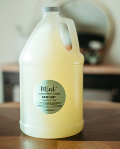 We've all been washing our hands a lot more lately. Our hand soap is a gentle formula made with Jojoba oil, and plant based ingredients leaving your hands feeling soft and clean. Scented with pure organic Essential Oils of Lemongrass and Mint. We've all been washing our hands a lot more lately. Our hand soap is a gentle formula made with Jojoba oil, and plant based ingredients leaving your hands feeling soft and clean. Scented with pure organic Essential Oils of Lemongrass and Mint.