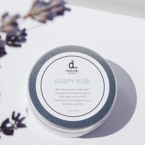 There is no need to suffer through, Raspy Rub is there for you! Pure, therapeutic grade essential oils help you feel better when you're under the weather, while organic cocoa and shea butters absorb quickly. No stickiness or residue. Simply smooth over the chest, back, throat, or under the nose to provide relief. Our custom blended salve is effective for the entire family, and can be reapplied every 4 hours.
Recommended for ages 6 months and up. There is no need to suffer through, Raspy Rub is there for you! Pure, therapeutic grade essential oils help you feel better when you're under the weather, while organic cocoa and shea butters absorb quickly. No stickiness or residue. Simply smooth over the chest, back, throat, or under the nose to provide relief. Our custom blended salve is effective for the entire family, and can be reapplied every 4 hours.
Recommended for ages 6 months and up.