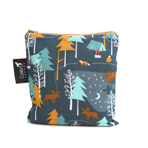 Large snack bags hold 3 cups - think the perfect sandwich, popcorn, or a variety of veggies. These bags are great for small toiletries, power cords, and more! Large snack bags hold 3 cups - think the perfect sandwich, popcorn, or a variety of veggies. These bags are great for small toiletries, power cords, and more!