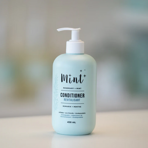 Our Rosemary Mint Conditioner is infused with energizing peppermint and invigorating rosemary, providing conditioning, protection, and stimulating growth for your hair. Enhanced with Panthenol, Vitamin E, and jojoba oil, your locks will feel nourished and hydrated. Ideal for normal hair types, this conditioner completes your hair care routine, leaving you with luscious, healthy-looking hair. Our Rosemary Mint Conditioner is infused with energizing peppermint and invigorating rosemary, providing conditioning, protection, and stimulating growth for your hair. Enhanced with Panthenol, Vitamin E, and jojoba oil, your locks will feel nourished and hydrated. Ideal for normal hair types, this conditioner completes your hair care routine, leaving you with luscious, healthy-looking hair.