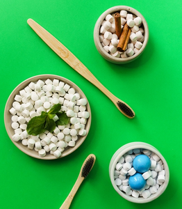 Mess-free tablets that are perfect for home, travel, or camping. Crafted with dentist-approved ingredients, they deliver the power of traditional toothpaste without harming the environment. Mess-free tablets that are perfect for home, travel, or camping. Crafted with dentist-approved ingredients, they deliver the power of traditional toothpaste without harming the environment.