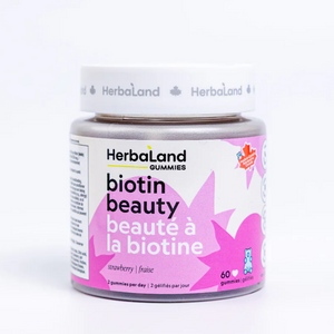 Enhance your natural beauty with Herbaland Biotin Beauty Gummies, a delicious blend of biotin, zinc, and folic acid. These vegan biotin supplements are specially formulated to support hair, skin, and nails health, promoting glowing skin and stronger hair growth. Enhance your natural beauty with Herbaland Biotin Beauty Gummies, a delicious blend of biotin, zinc, and folic acid. These vegan biotin supplements are specially formulated to support hair, skin, and nails health, promoting glowing skin and stronger hair growth.