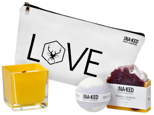 Spring brings out some of nature’s best. Among the best are Lemon and Lavender. Just as spring is short, this Buck Naked limited-edition kit, including soap, bath bomb and candle, won’t be around forever.

Lemon + Lavender Soap
Lemon + Lavender Bath Bomb
Lemon + Lavender Candle
Buck Essential Bag